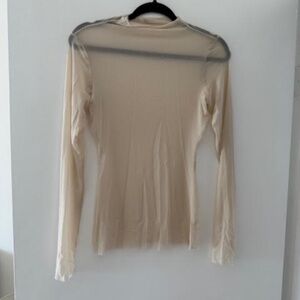 NAKED WARDROBE - Nude Mesh Long Sleeve